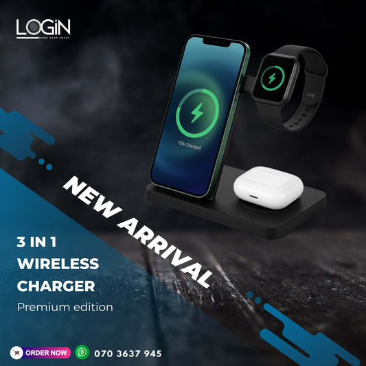 Wireless Charger for iPhone, Samsung & Apple Watch