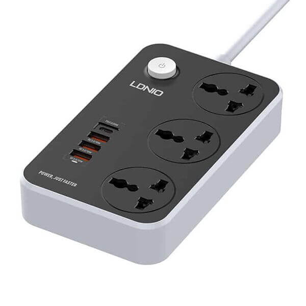 LDNIO SC3412 38W PD20W Power Strip with 3 Outlets & 3 USB QC 3.0 Ports Description: