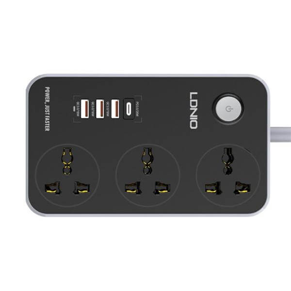 LDNIO SC3412 38W PD20W Power Strip with 3 Outlets & 3 USB QC 3.0 Ports Description: